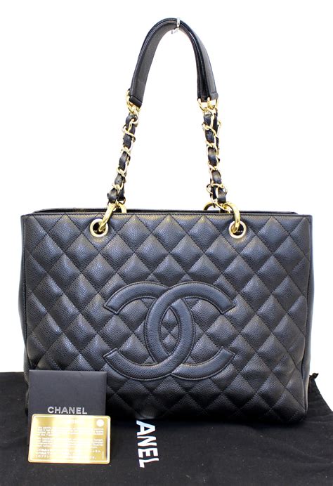 chanel leather tote bag|chanel handbags shopper tote.